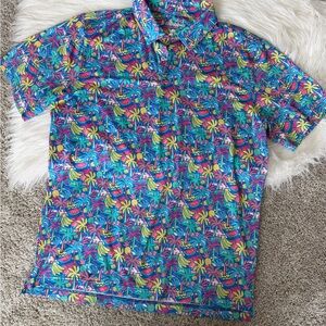 Chubbies Men’s Golf Polo Shirt Tropical 80s Colorful